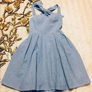 lauren james xs blue seersucker